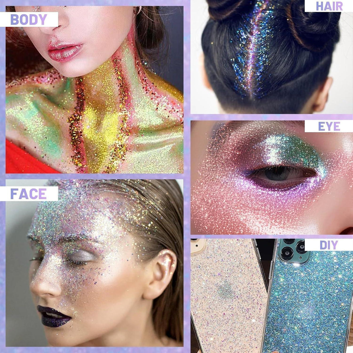 Prreal Mermaid Glitter Gel Body Shimmer Sequins Makeup