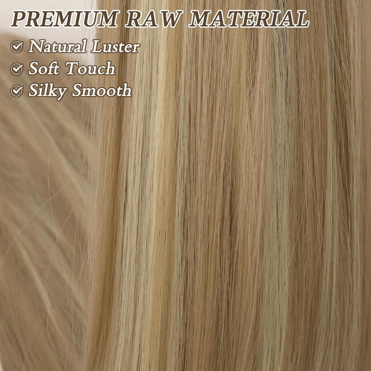 Pferdeschwanz-Verlängerung Zopf Blond 76cm mit Kordelzug