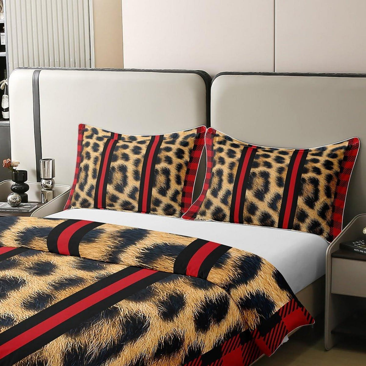 Leopard Bettwäsche Set 220x240cm – Safari Kinderzimmer Dekor