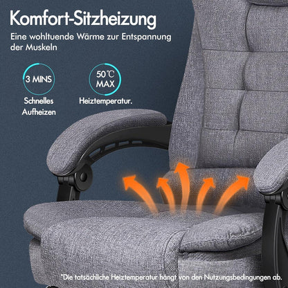 ALFORDSON Bürostuhl Massagefunktion ergonomisches Design