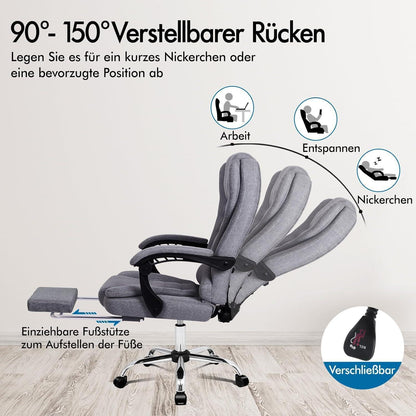 ALFORDSON Bürostuhl Massagefunktion ergonomisches Design