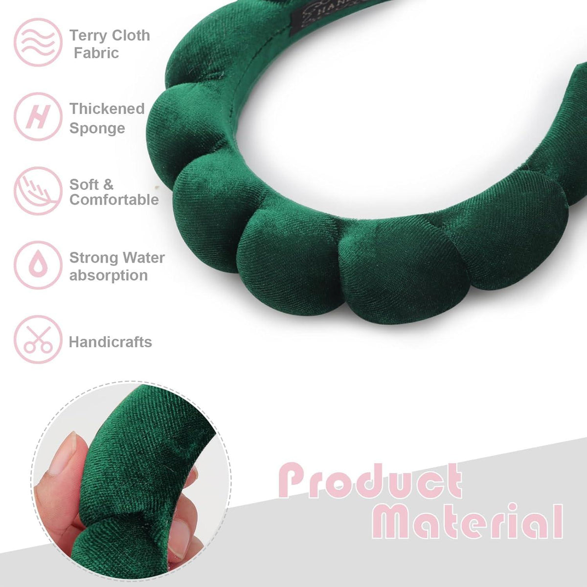 Spa-Stirnband Damen Schwamm Frottee-Haarband Makeup Hautpflege weich