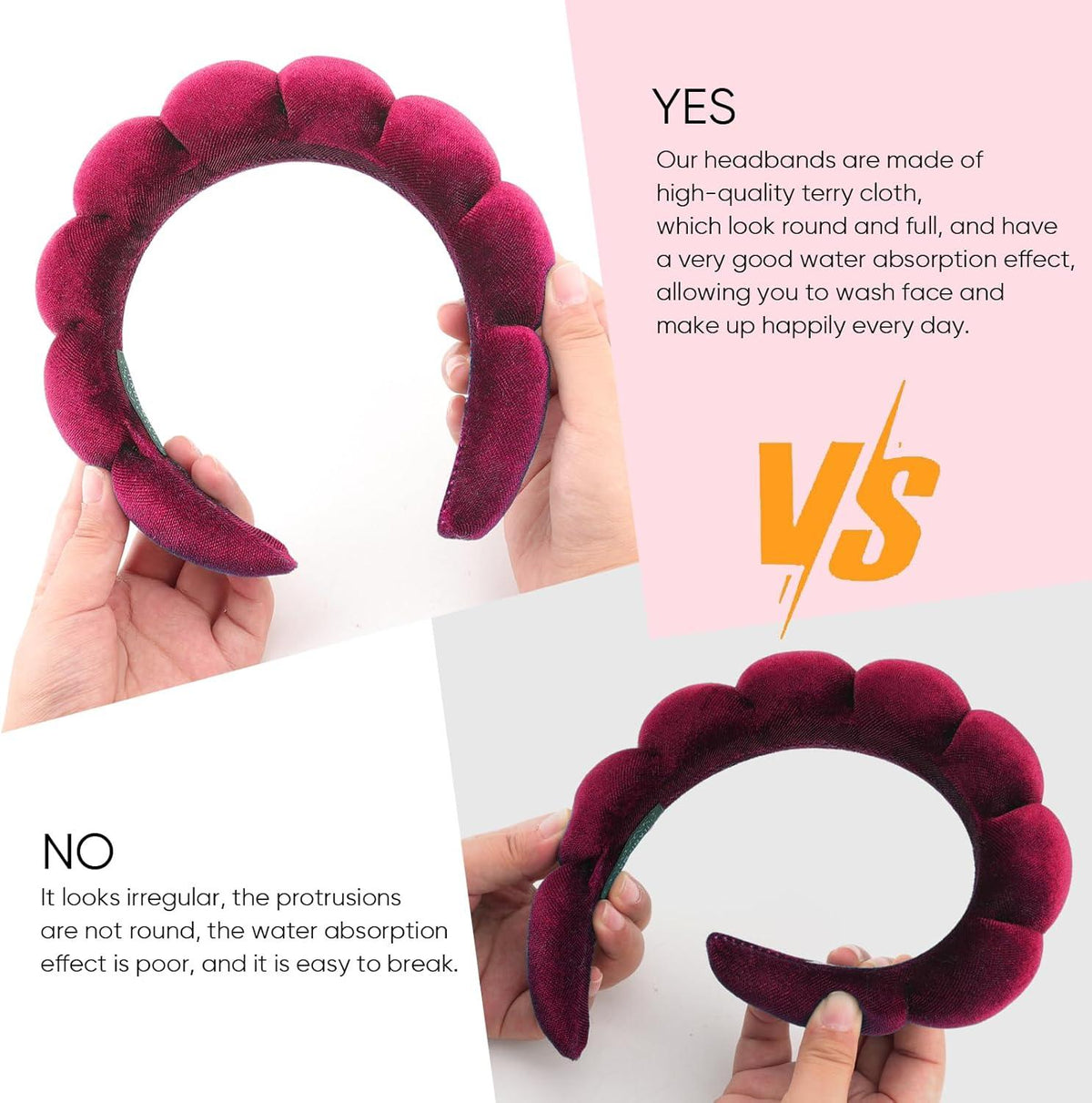 Spa-Stirnband Damen Schwamm-Frottee Wolken Make-up Hautpflege 1 Pc Sponge Hair Hoop