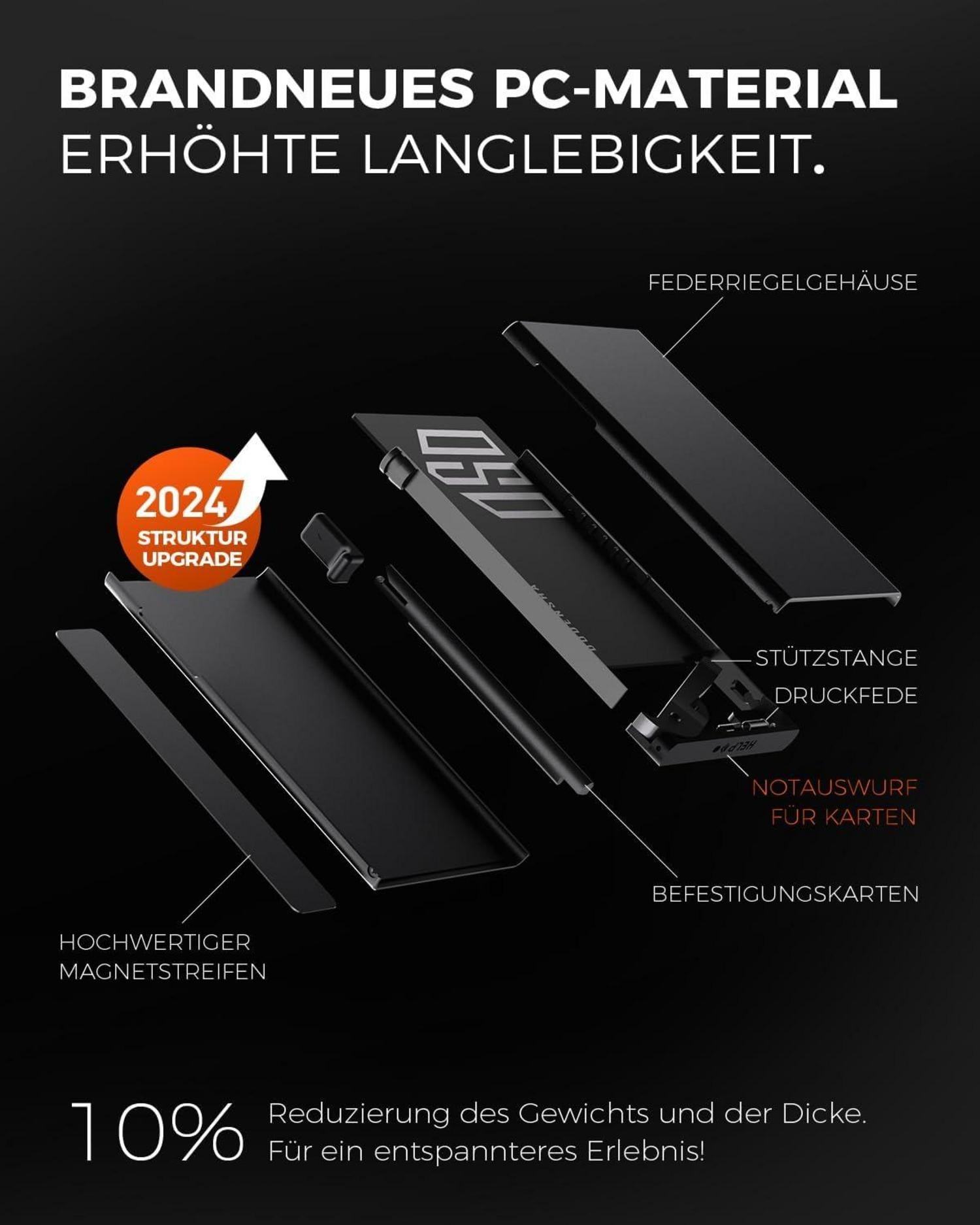 DODENSHA Airtag Wallet Herren XL Münzfach RFID Schutz*Kartenetui Rotbraun