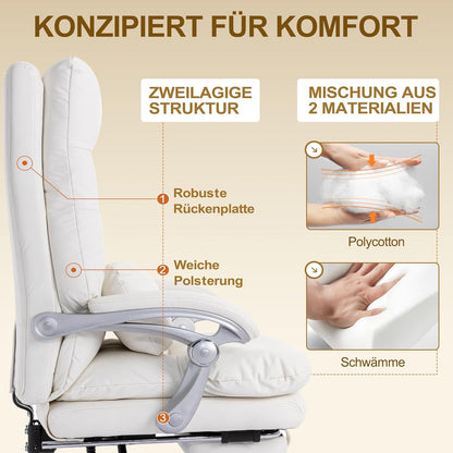 Bürostuhl Ergonomisch Drehstuhl Schreibtischstuhl bis 150° neigbar
