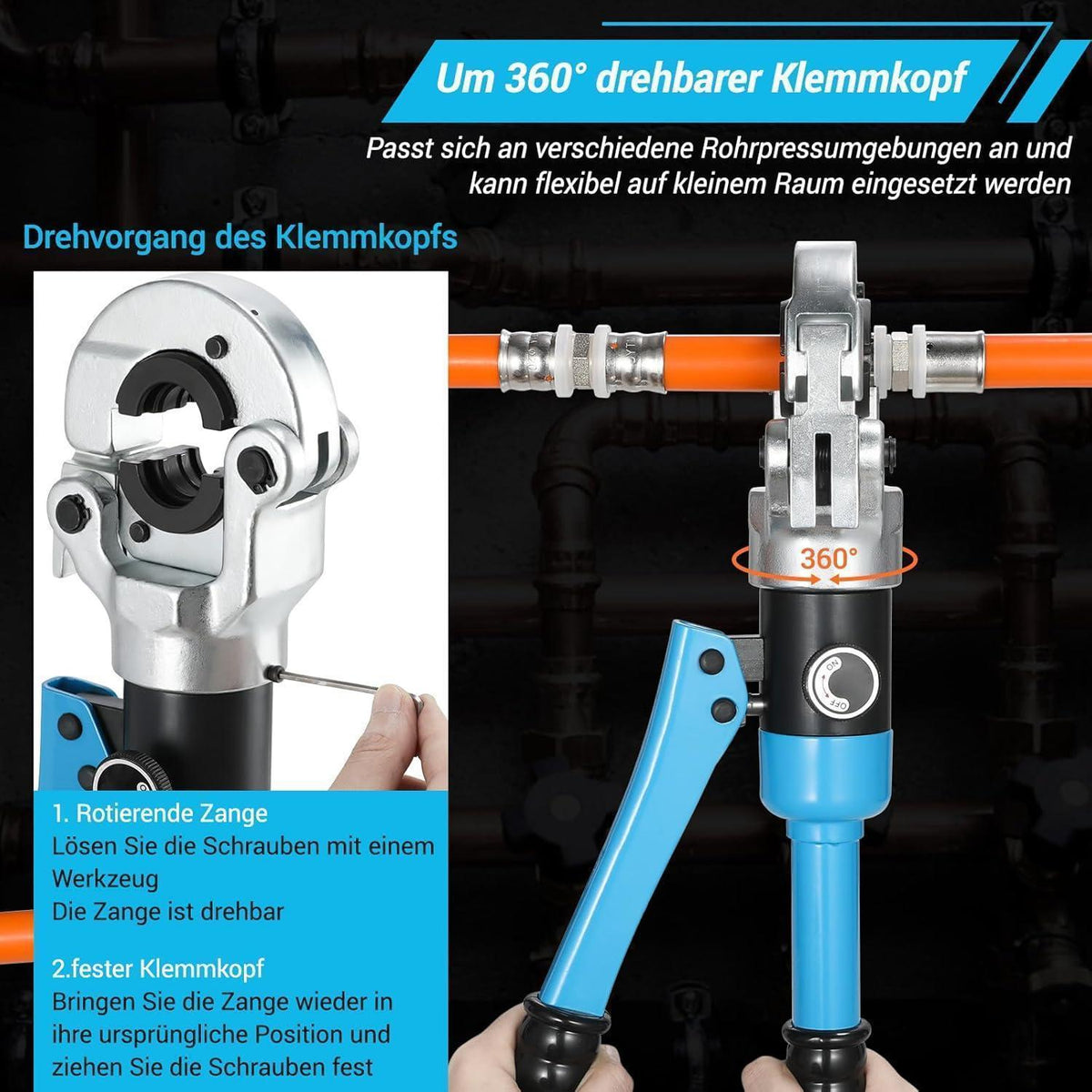 Presszange U-Kontur für Verbundrohr 16-32mm