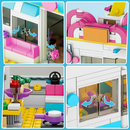 Wohnmobil Bausteine Spielzeug Campingbus Rutsche Aufkleber