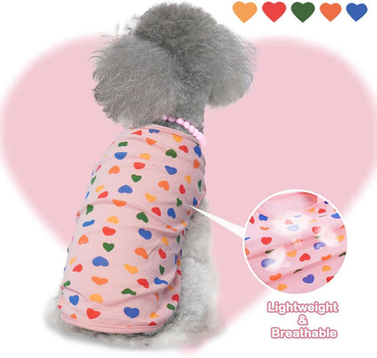 Hundepullover für Kleine Hunde, Chihuahua Pullover Weich Atmungsaktiv XL Rosa Herz
