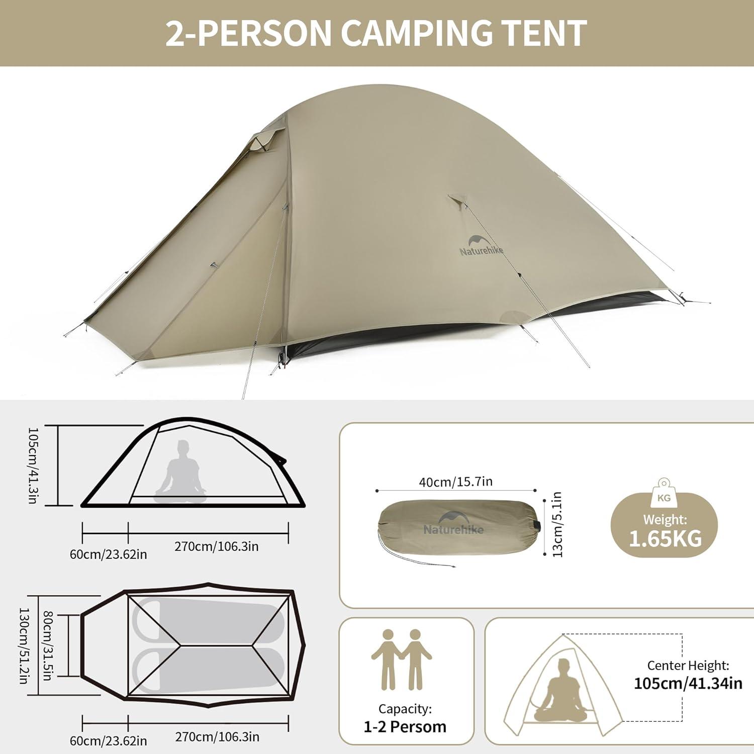 Naturehike Cloud-Up Pro 2 Personen Campingzelt Wasserdicht