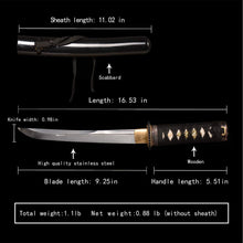 Handgeschmiedetes Mini Samurai Katana Tanto 42 cm Voll Tang