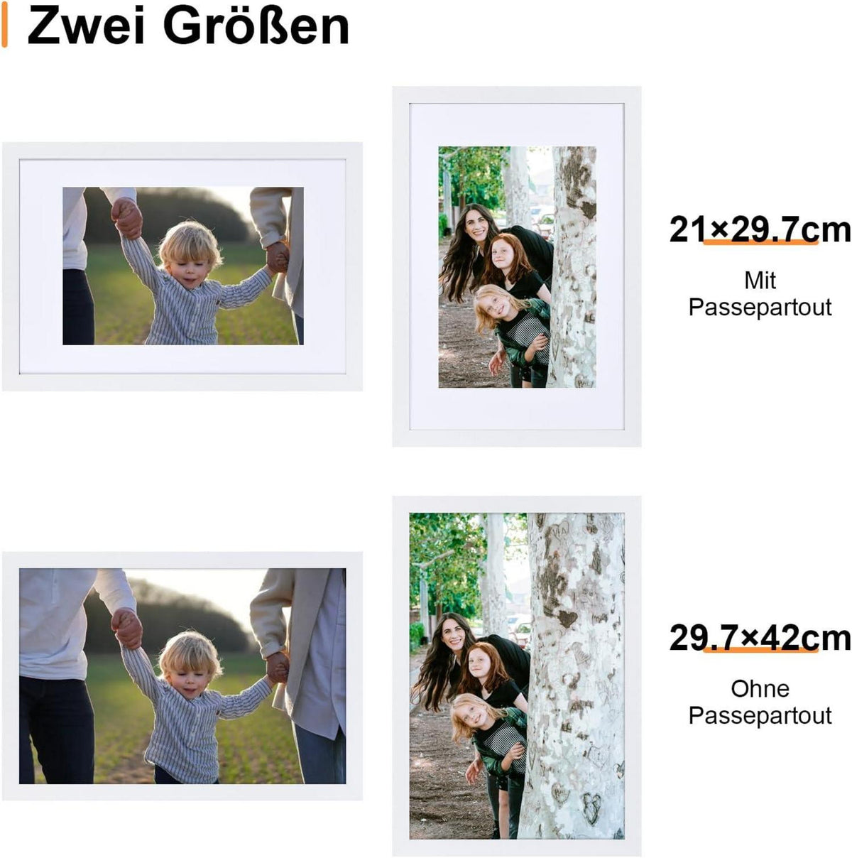 Spotjoy Bilderrahmen DIN A3 29.7x42 cm mit Passepartout