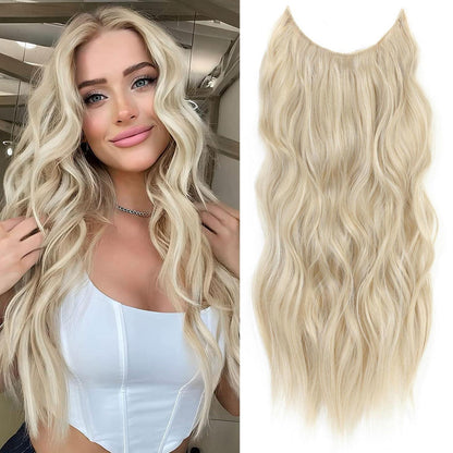 61cm Wellige Haarverlängerung – Blond Gemischt mit Leuchtendem Blond