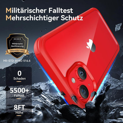 360 Grad iPhone 13 Hülle mit Glas Schutzfolie, Kameraschutz - Stoßfest