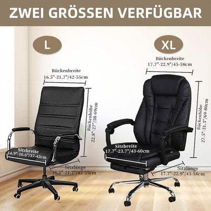Samt Stuhlbezug mit Armlehnen – Stretch Housse für Bürostuhl