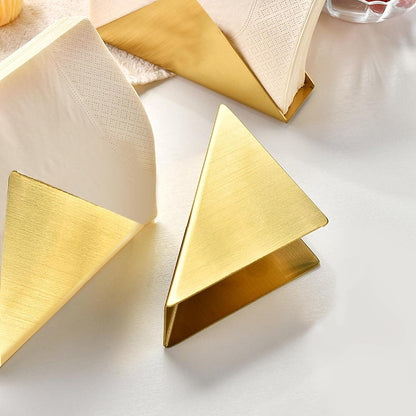 Serviettenhalter Gold Metall Dreieck Design für Küchentheken