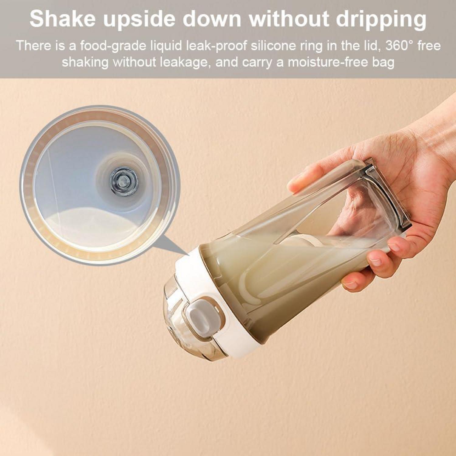Eiweiß Shaker 500ml Mixerball Fitness Proteinshaker Shakes Schwarz