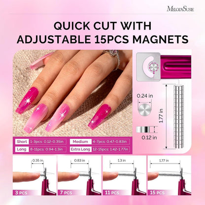 Acryl Nagelknipser mit Magneten – Weinrot | Maniküre Tool