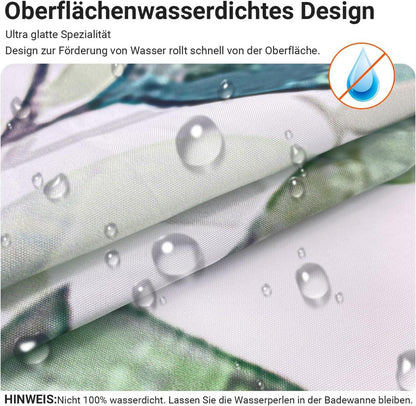 Duschvorhang Blätter Antischimmel 180x180cm Wasserdicht