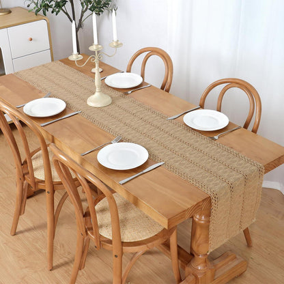 Jute Tischläufer Braun 30x180cm – Boho Sommer Deko