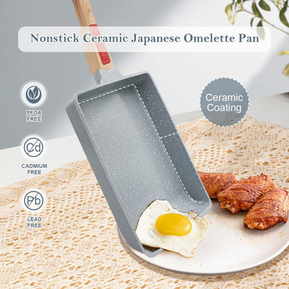 Keramik Tamagoyaki Pfanne Antihaft Japanische Omlette Griff