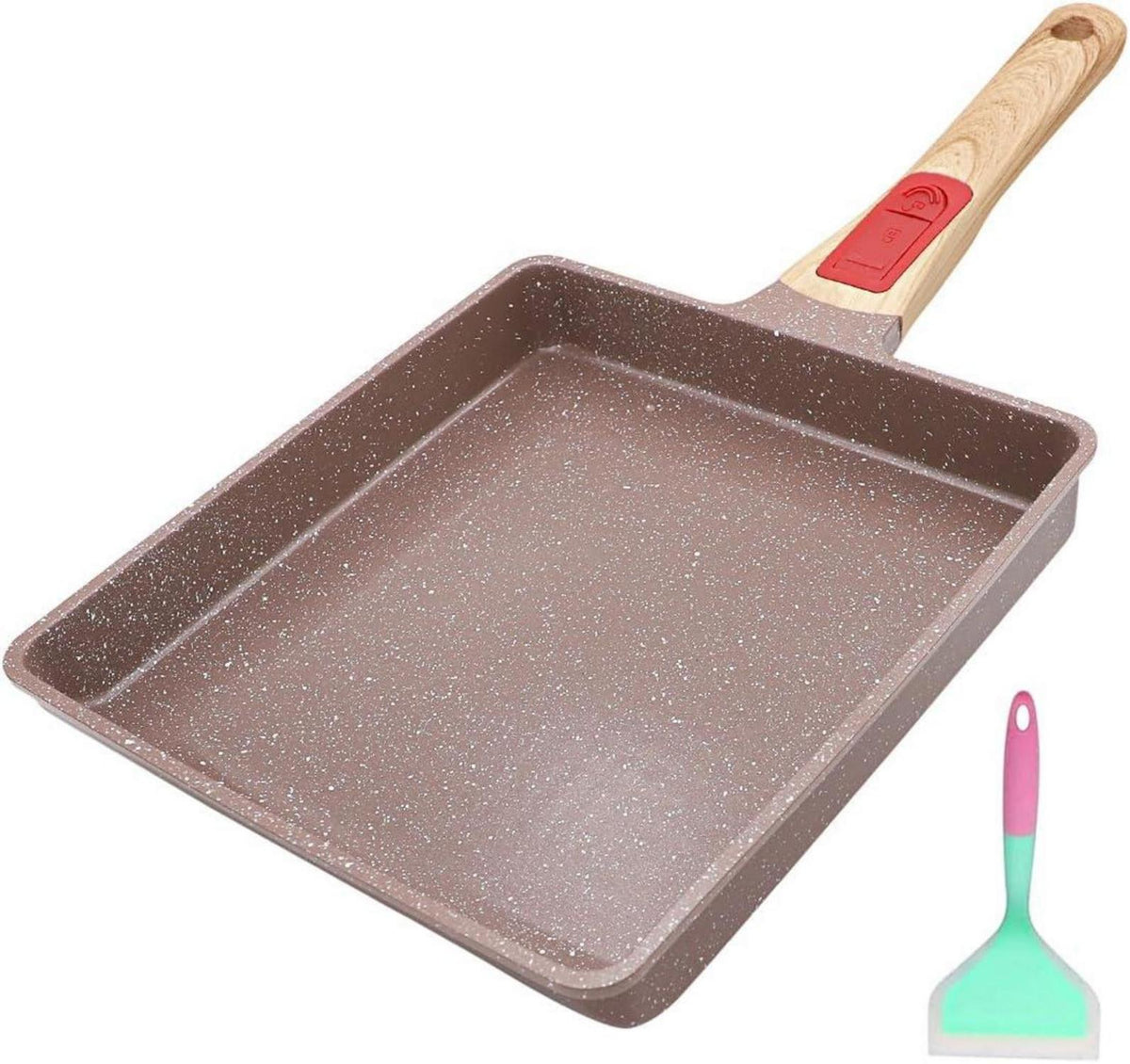 Antihaft Japanische Omlette Pfanne 23x21 cm Braun