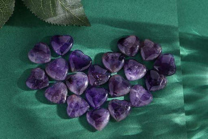 Amethyst Herz Stein Natürliche Heilkristalle 20pcs 20mm