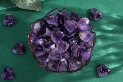 Natürlicher Amethyst Herz Kristall Stein Set 20mm