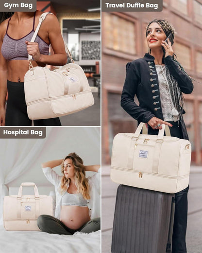 Sporttasche Damen Weekender Reisetasche mit Schuhfach