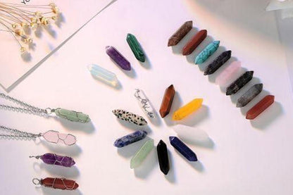 Heilsteine Kristalle Sets Sechseckige Hexagonal Punkt Edelsteine Reiki