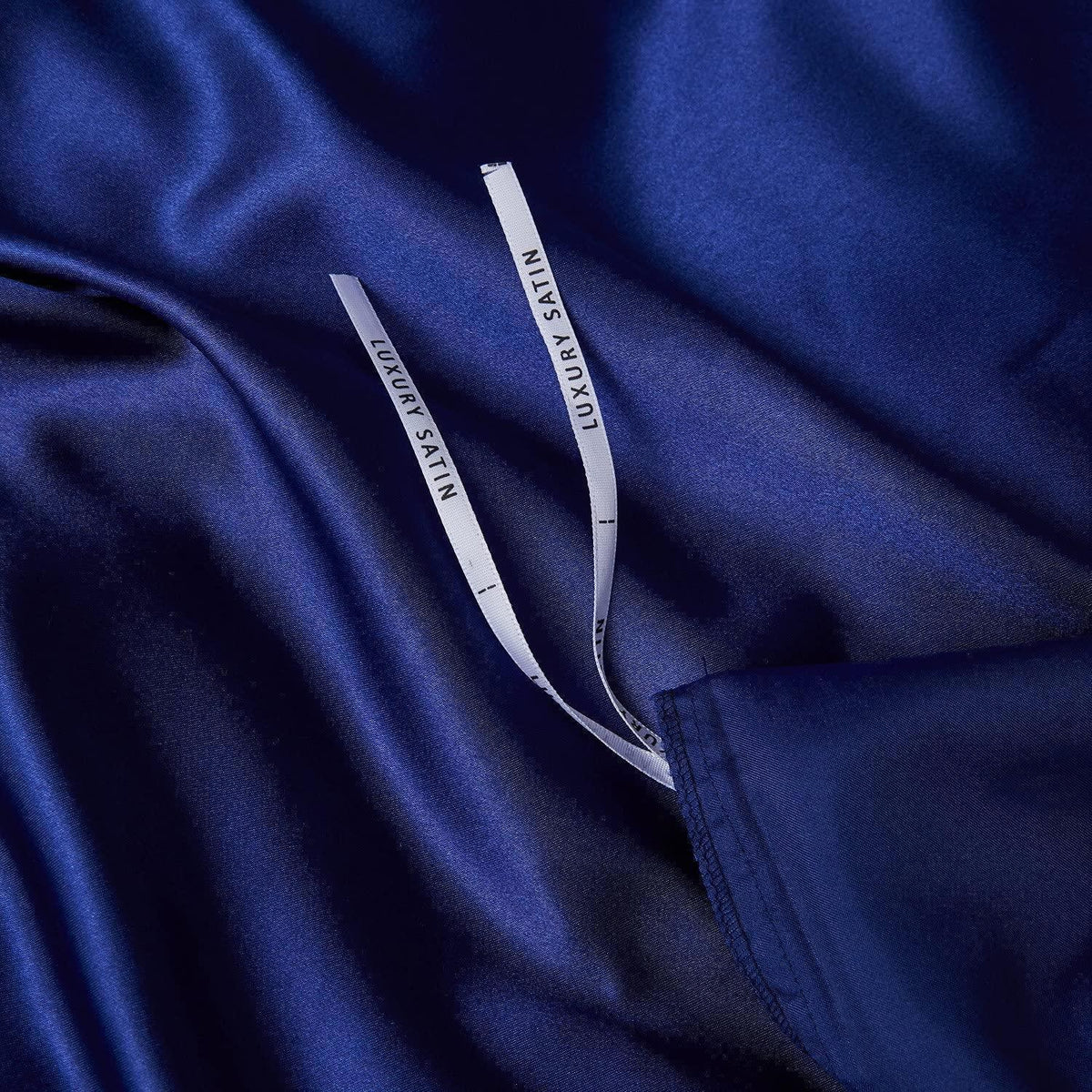 Satin Bettwäsche Set 135x200cm Blau – 4-teilig, Luxus & Weich