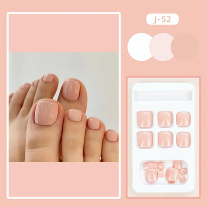24 Beige Aufklebbare Zehennägel – Sargform für Halloween