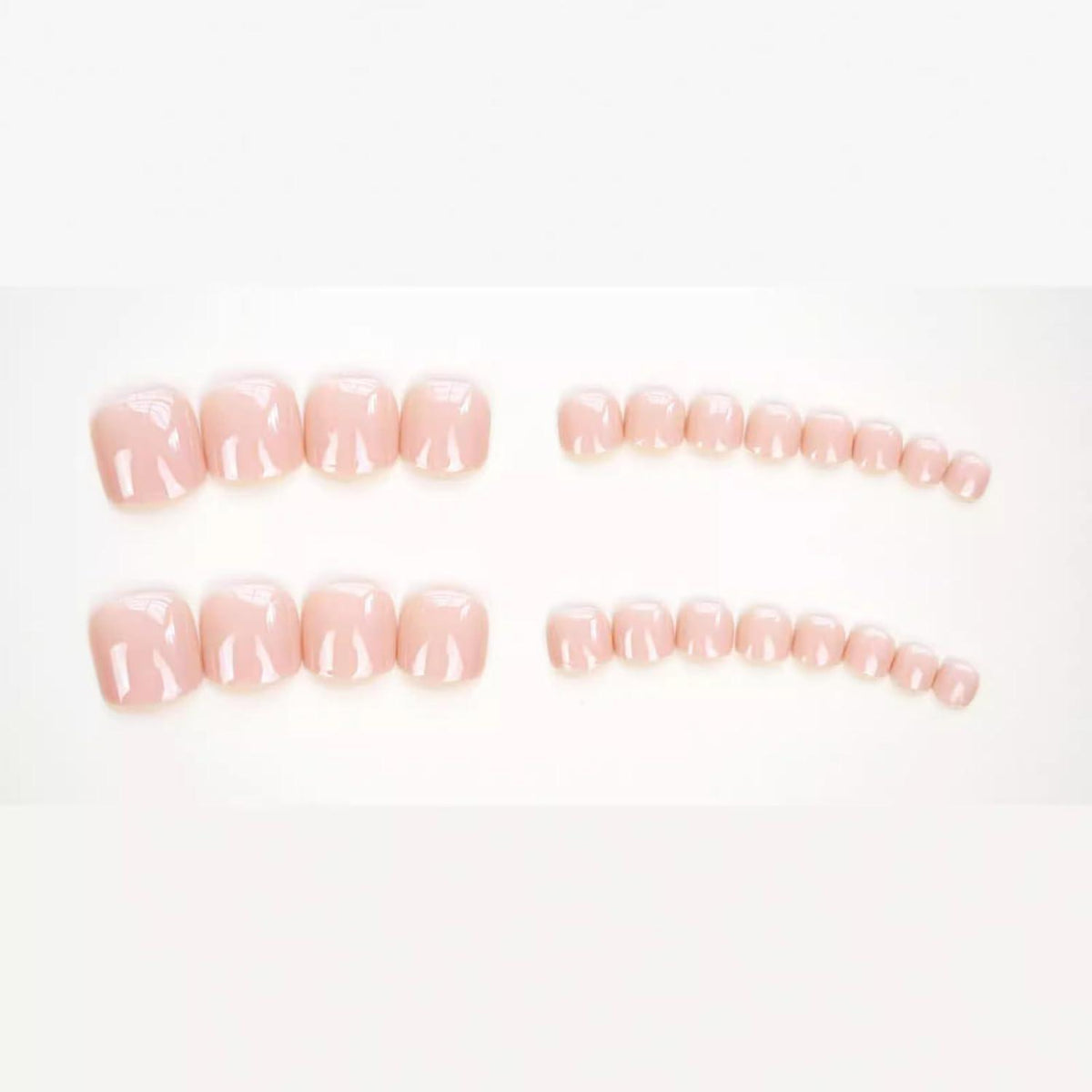 24 Beige Aufklebbare Zehennägel – Sargform für Halloween