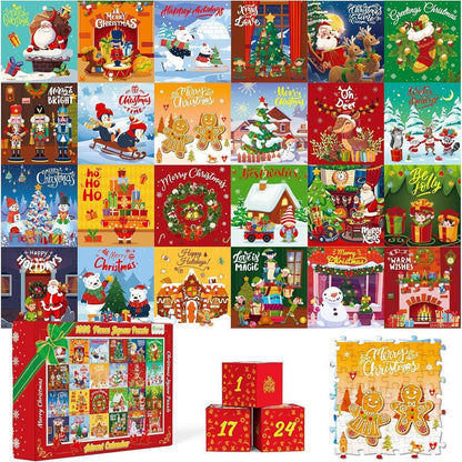 D-FantiX Puzzle Adventskalender Weihnachtspuzzle für Kinder