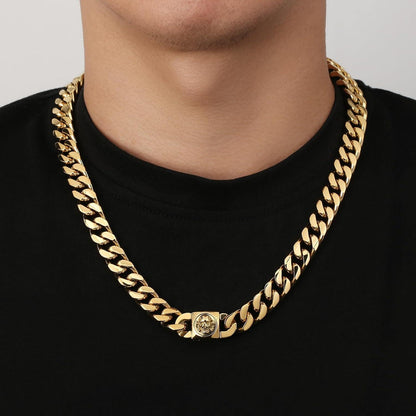 12mm Gold Panzerkette mit Löwe/Totenkopf