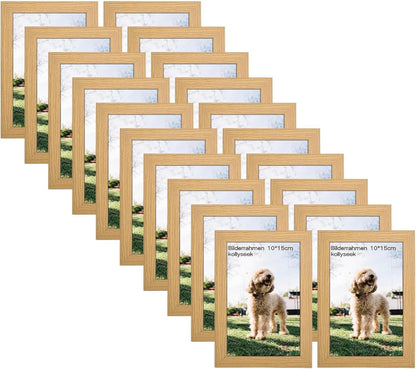 Bilderrahmen-Set 10x15cm MDF Holz Fotorahmen Acrylglas