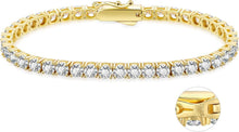 Tennisarmband Silber 925 Zirkonia Kristall Iced Out 4mm 17.8cm