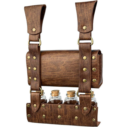 Mittelalterliche Alchemie Gürteltasche mit Zaubertrank Fläschchen