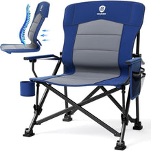 XL Campingstuhl faltbar 230kg belastbar mit Getränkehalter Blau