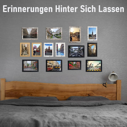 20er Set Bilderrahmen 10x15cm Schwarz Acrylglas Fotorahmen