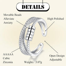 Silber Angst Ring 925 Sterling Silber Anti Stressring Fidget
