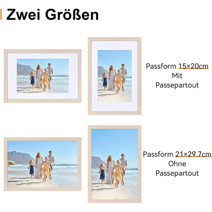 Bilderrahmen DIN A4 2er Set Posterrahmen mit Passepartout
