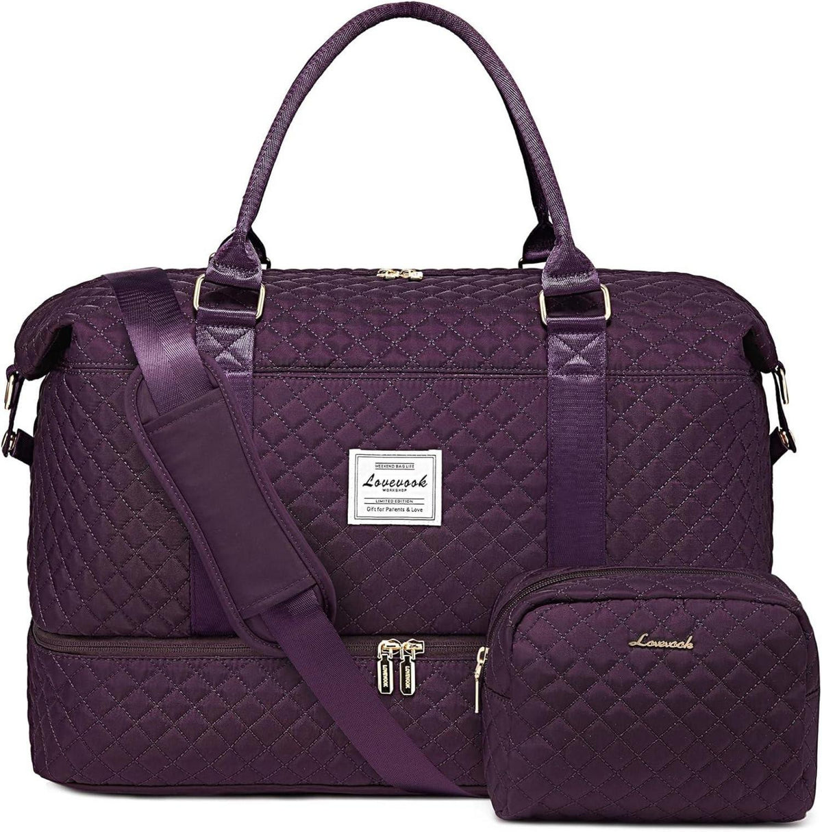 Große Reisetasche Handgepäck mit Schuhfach & Nassfach 48x23x34,5cm