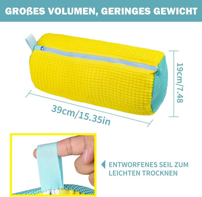 2er Pack Schuhwaschbeutel Gelb, Wäschesack mit