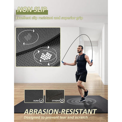 Fitnessmatte rutschfest extra groß 213x152cm PVC