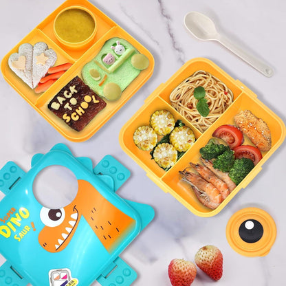 Brotdose Kinder 6 Fächer Lunchbox Auslaufsicher Jausenbox Bento Box Kinder