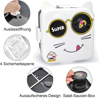 Brotdose Kinder 6 Fächer Auslaufsicher Lunchbox Jausenbox