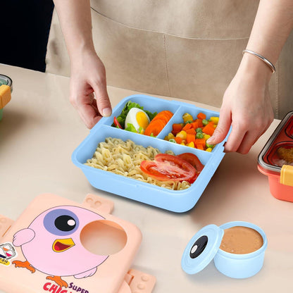 Brotdose Kinder mit 6 Fächern Auslaufsicher Lunchbox Bento Box Snackbox