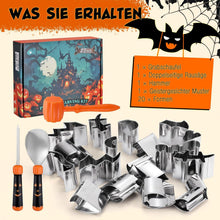 HAUSHOF Halloween Kürbis Schnitzset 23-tlg. mit Hammer und