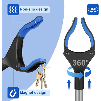 91cm Greifzange faltbar mit Magnet, drehbar, blau