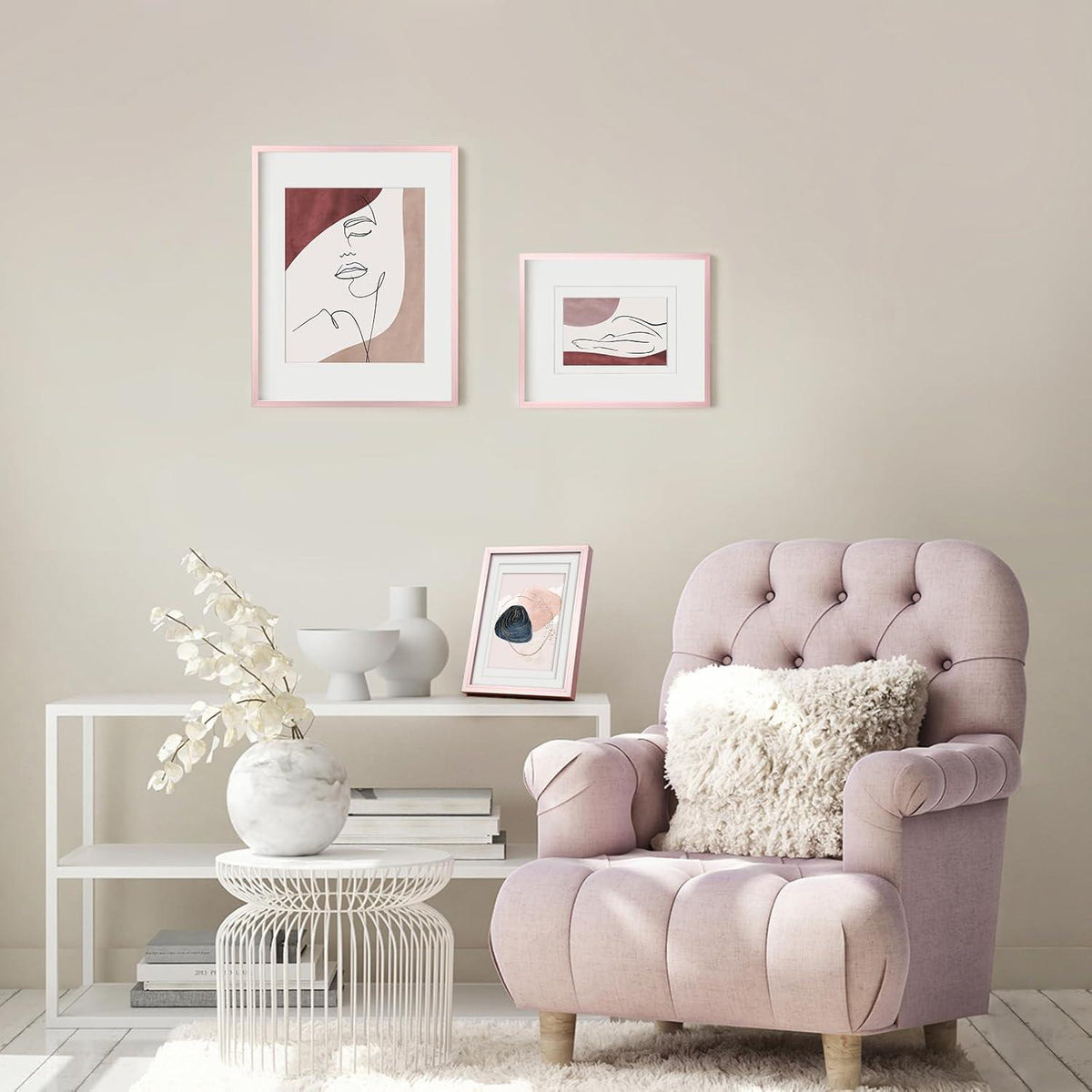 Aluminum Picture Frame Display with Mats for A4 or A3, Plexiglass